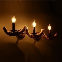 Luminárias de parede retrô clássicas para quarto, luminária de parede europeia de ferro para corredor, varanda, sala de estar