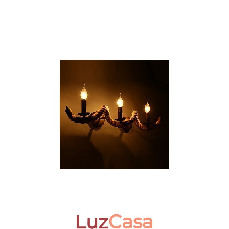 Luminárias de parede retrô clássicas para quarto, luminária de parede europeia de ferro para corredor, varanda, sala de estar