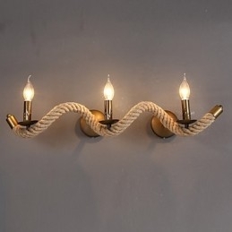 Luminárias de parede retrô clássicas para quarto, luminária de parede europeia de ferro para corredor, varanda, sala de estar