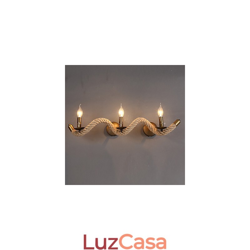 Luminárias de parede retrô clássicas para quarto, luminária de parede europeia de ferro para corredor, varanda, sala de estar