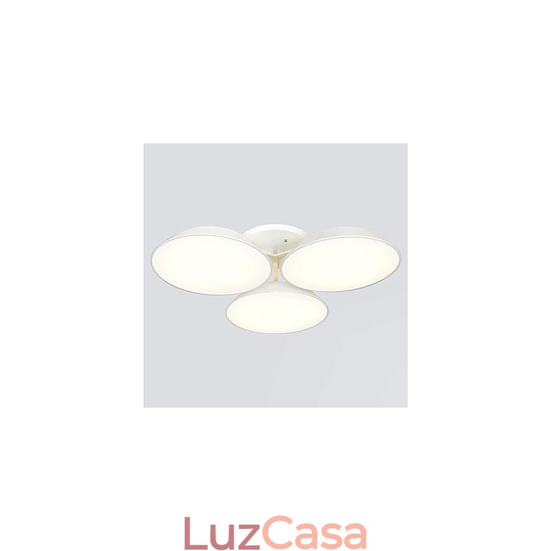 Montagem embutida 3 luzes metal acrílico simples moderno