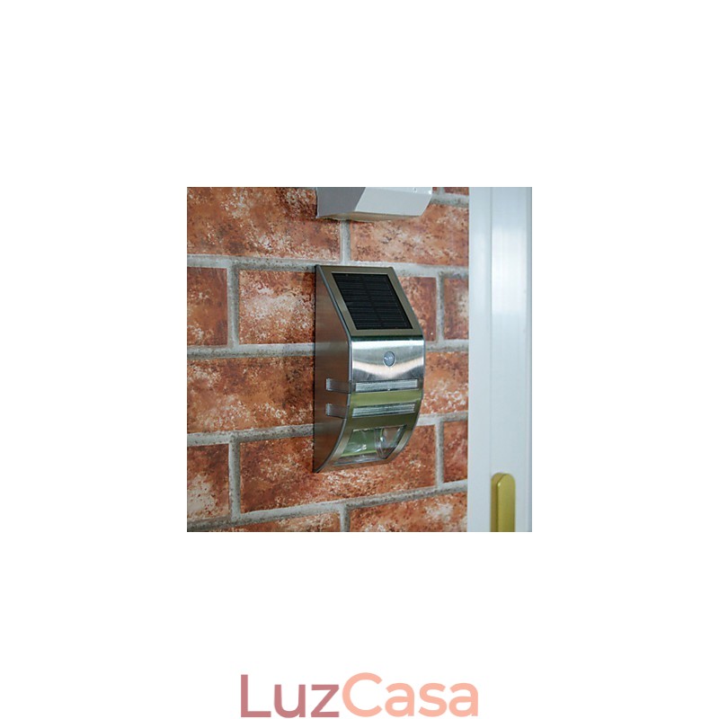 Luminária de parede solar branca com sensor de movimento PIR