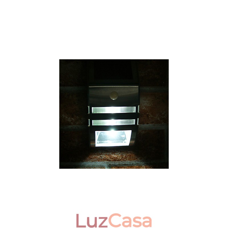 Luminária de parede solar branca com sensor de movimento PIR