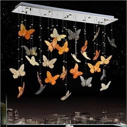 Luminária pendente borboleta luminária cristal