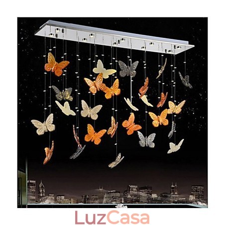 Luminária pendente borboleta luminária cristal Luminária pendente borboleta luminária cristal