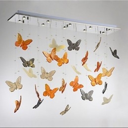 Luminária pendente borboleta luminária cristal