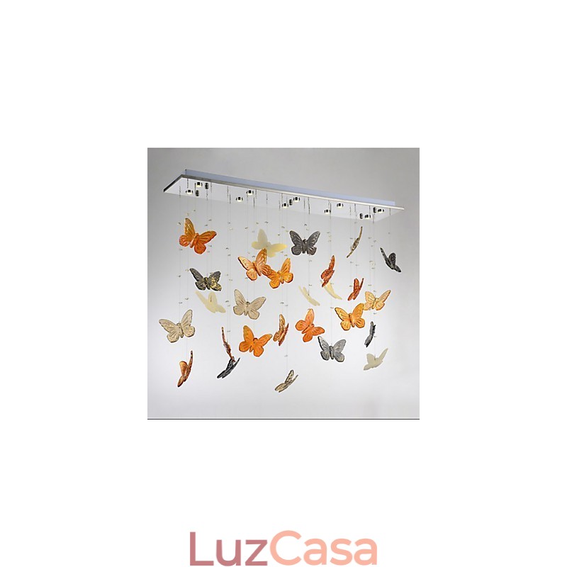 Luminária pendente borboleta luminária cristal