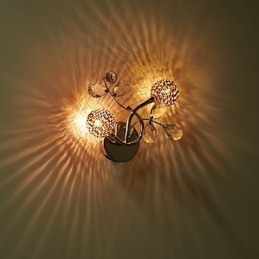 Apliques de parede Cristal Mini Estilo Moderno Contemporâneo Metal