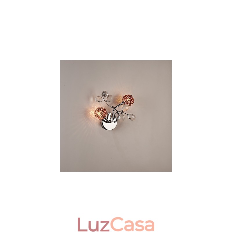 Apliques de parede Cristal Mini Estilo Moderno Contemporâneo Metal