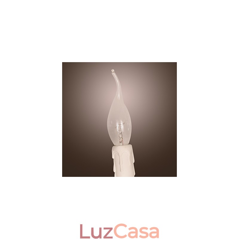 Luminária de parede de cristal com 2 luzes em lâmpada de vela