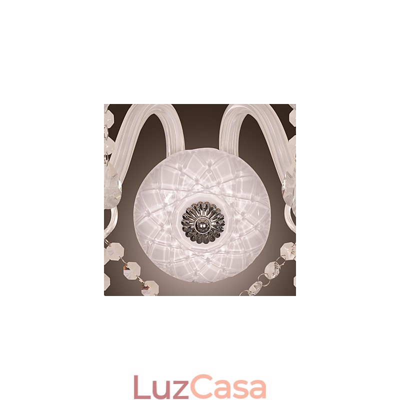 Luminária de parede de cristal com 2 luzes em lâmpada de vela