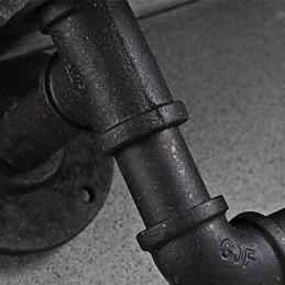 Apliques de parede estilo mini chalé rústico metal