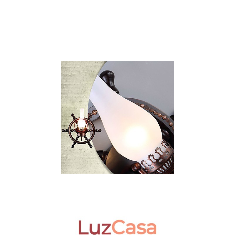 Luminária de parede One Light e vidro