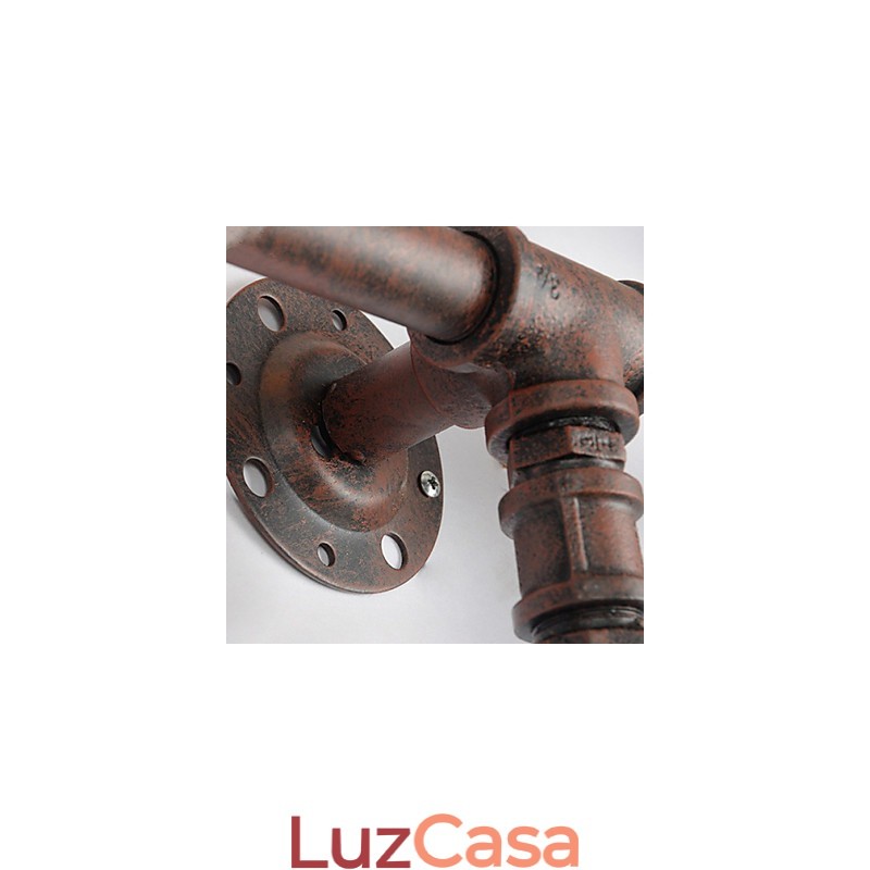 Apliques de parede estilo mini chalé rústico metal