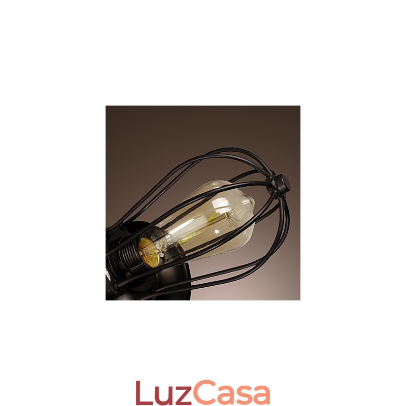 Luminária de parede dourada de 2 luzes em estilo antigo