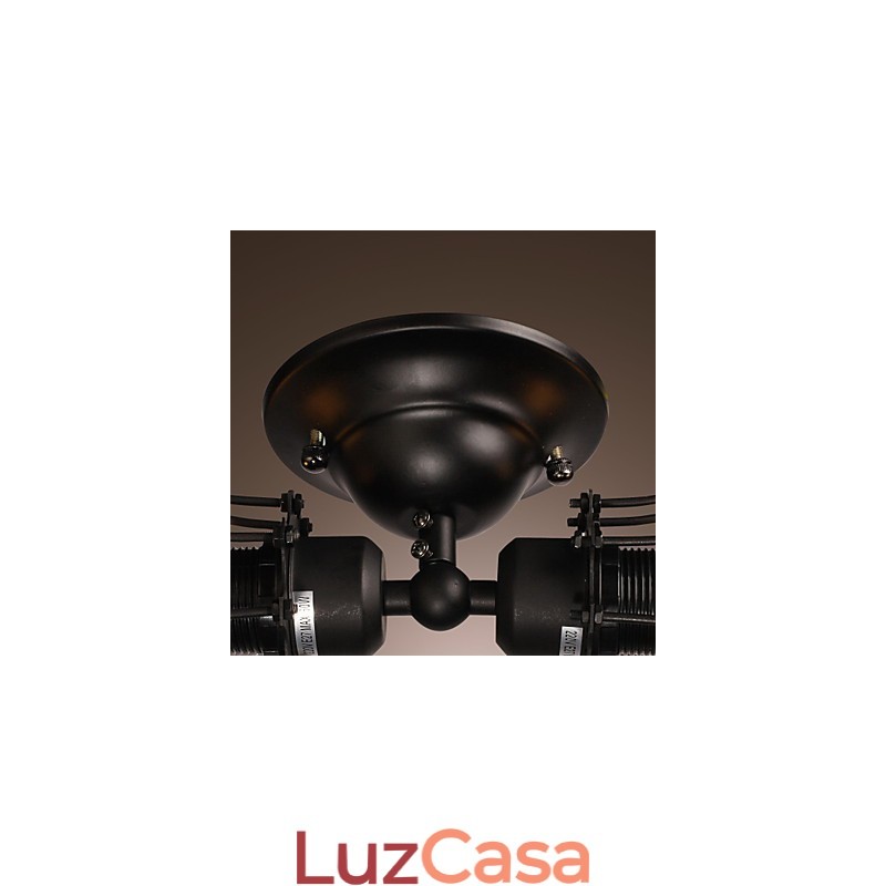 Luminária de parede dourada de 2 luzes em estilo antigo
