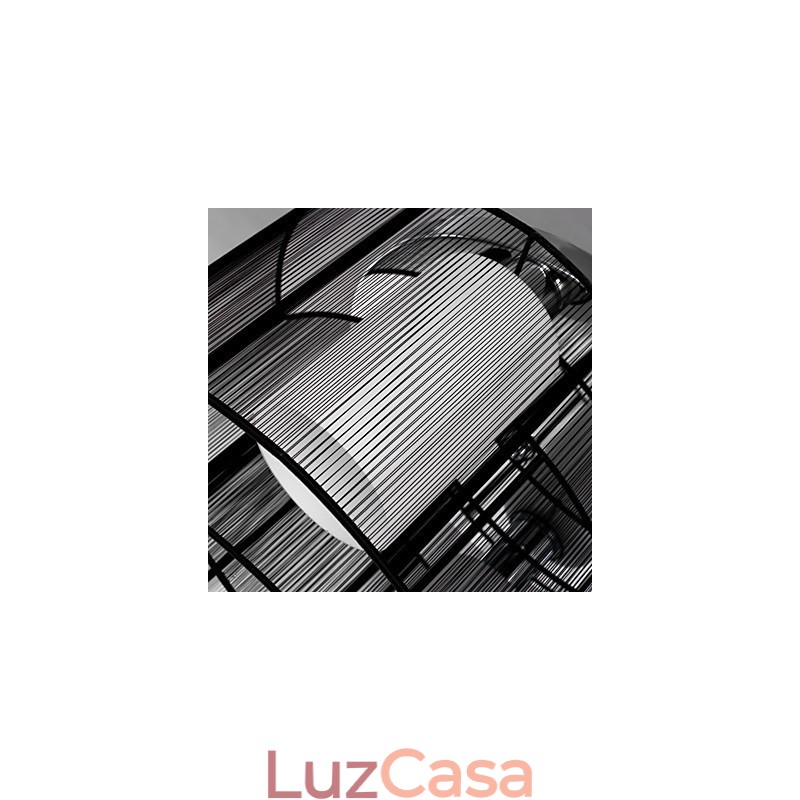 Luminária de Teto Design Moderno 2 Luzes Preto