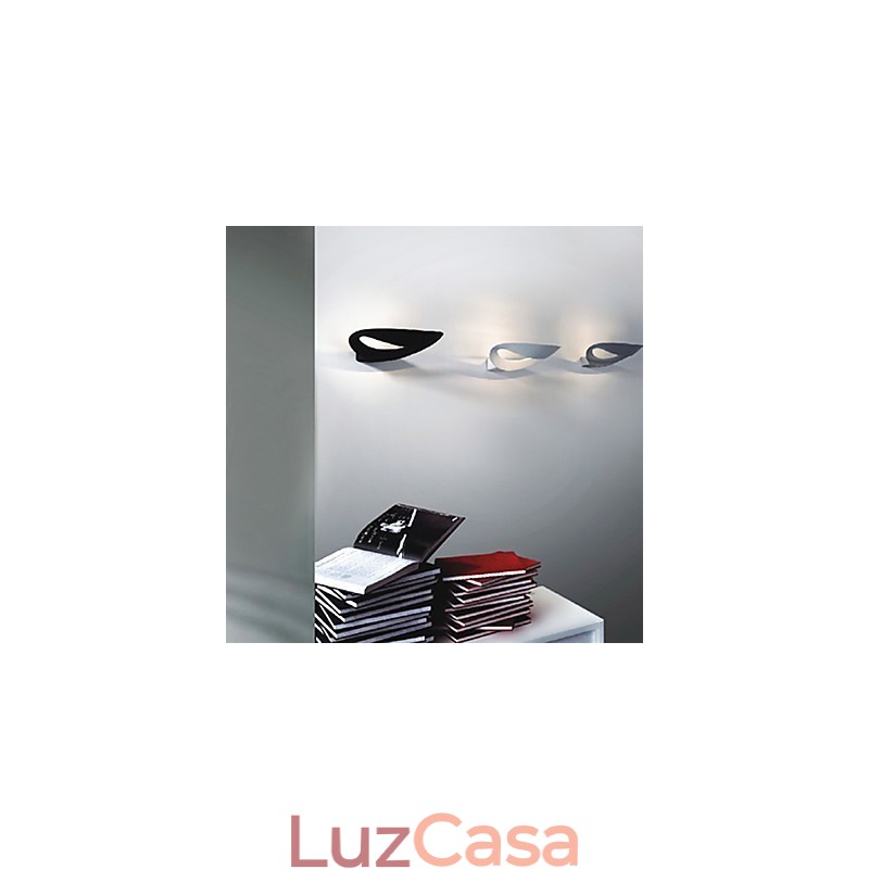 Luminária de parede artística com 1 luz em preto e branco
