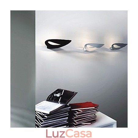 Luminária de parede artística com 1 luz em preto e branco Luminária de parede artística com 1 luz em preto e branco