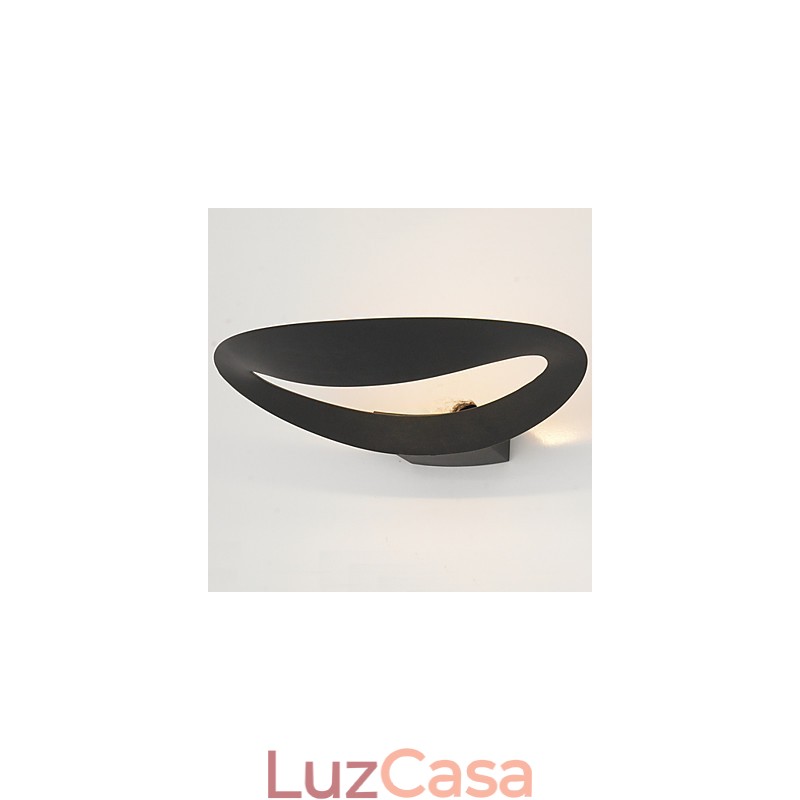 Luminária de parede artística com 1 luz em preto e branco