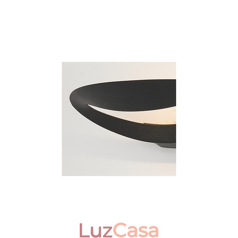 Luminária de parede artística com 1 luz em preto e branco