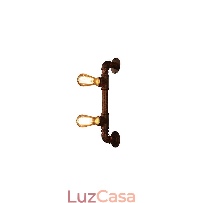 Apliques de parede estilo mini chalé rústico metal