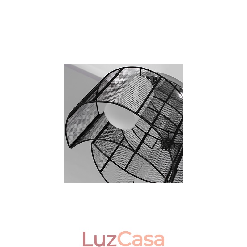 Luminária de Teto Design Moderno 2 Luzes Preto