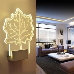 Luminária de parede acrílica PVC Lâmpada de luz Chip Moderna Contemporânea Metal
