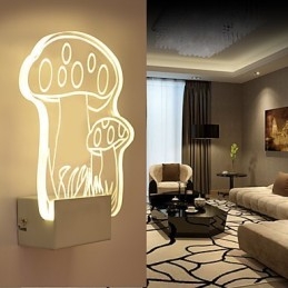 Luminária de parede acrílica PVC Luminária moderna contemporânea Metal