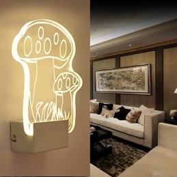 Luminária de parede acrílica PVC Luminária moderna contemporânea Metal