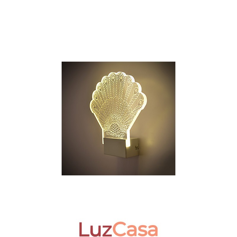 Luminária de parede acrílica PVC Luminária moderna contemporânea Metal