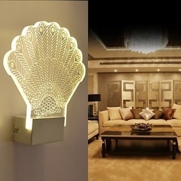 Luminária de parede acrílica PVC Luminária moderna contemporânea Metal