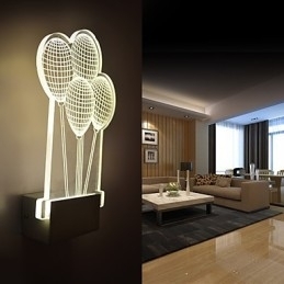 Luminária de parede acrílica PVC Luminária moderna contemporânea Metal