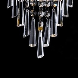 Luminária de parede de cristal elegante com 1 luz