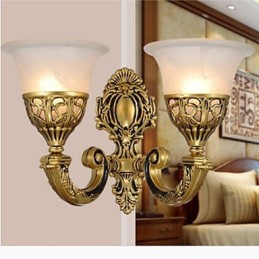 Luminária de parede europeia para quarto, cabeceira de cama