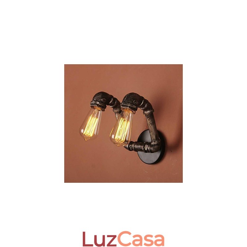 Mini Estilo Arandelas de Parede Rústicas Lodge Metal