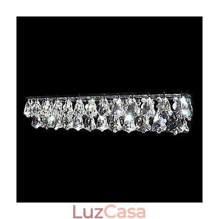 Luminárias de parede de cristal embutidas modernas contemporâneas de metal Luminárias de parede de cristal embutidas modernas contemporâneas de metal