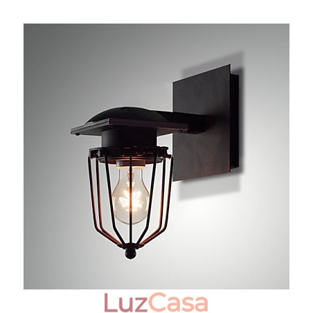 Luminárias de parede retrô forjadas, luminária de parede antiga de cabeça única, luminária de loft americana, ferro vintage, pequenas gaiolas, luminária de parede Luminárias de parede retrô forjadas, luminária de parede antiga de cabeça única, luminária de loft americana, ferro vintage, pequenas gaiolas, luminária de parede
