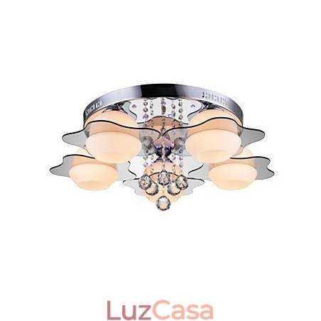 Controle remoto 5 luzes com luz de teto moderna azul vermelha embutida