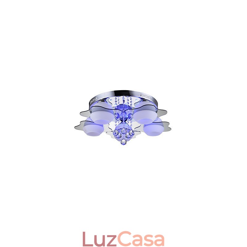 Controle remoto 5 luzes com luz de teto moderna azul vermelha embutida