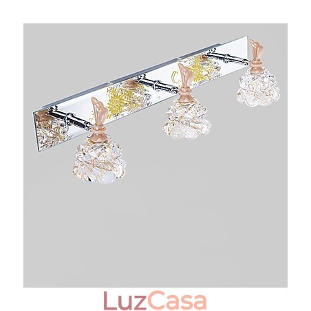 Apliques de parede Iluminação de banheiro Moderno Contemporâneo Metal