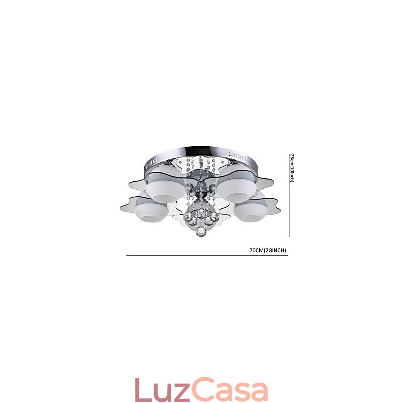 Controle remoto 5 luzes com luz de teto moderna azul vermelha embutida