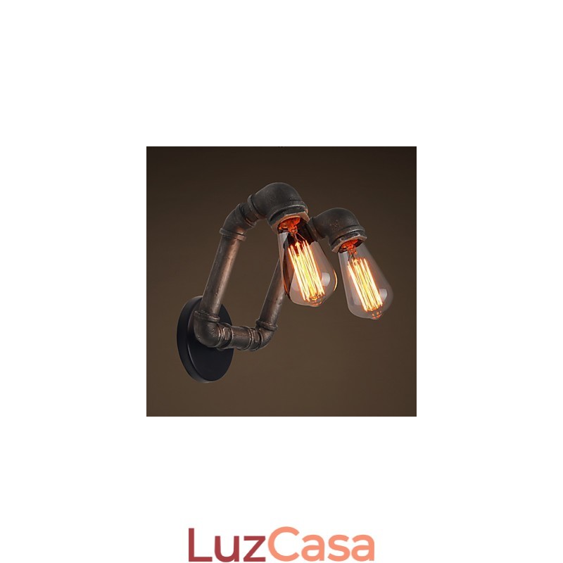 Luminária de parede retrô de metal para cafeteria