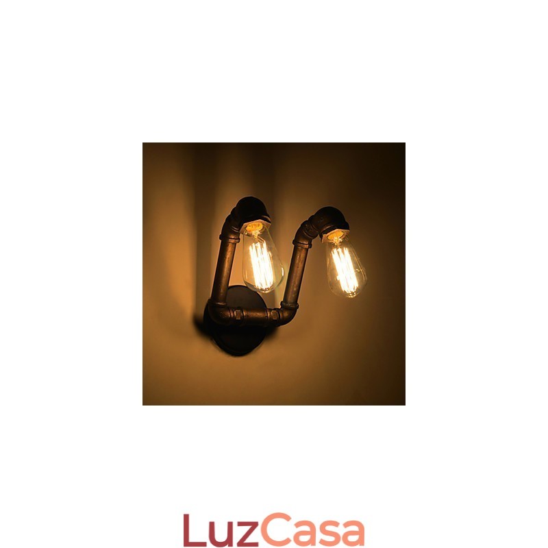 Luminária de parede retrô de metal para cafeteria