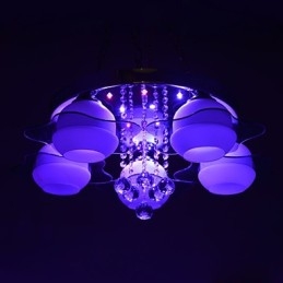 Controle remoto 5 luzes com luz de teto moderna azul vermelha embutida