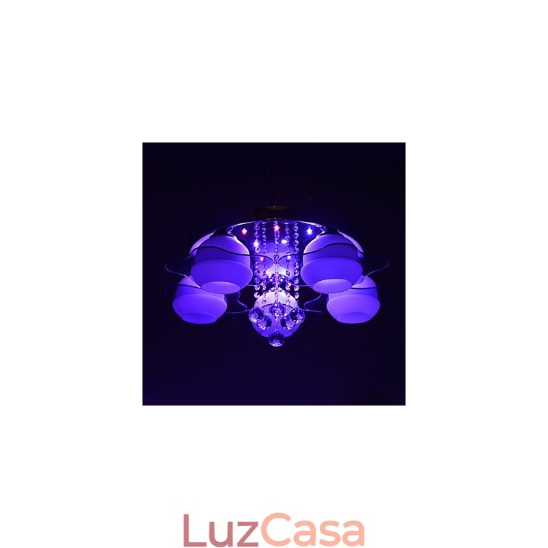 Controle remoto 5 luzes com luz de teto moderna azul vermelha embutida