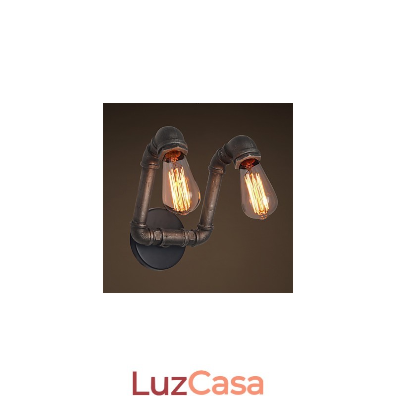Luminária de parede retrô de metal para cafeteria