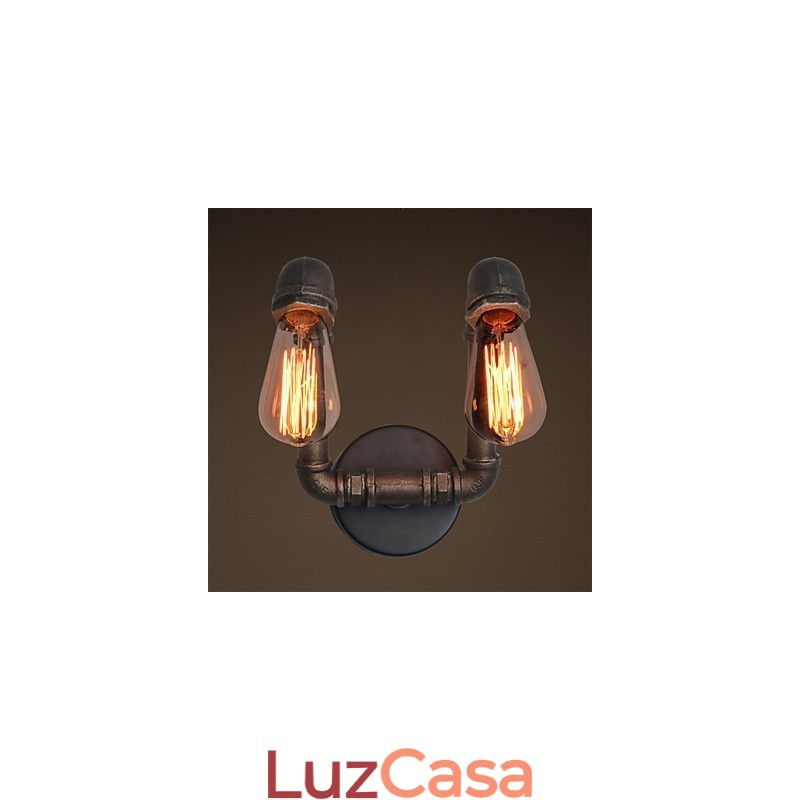 Luminária de parede retrô de metal para cafeteria