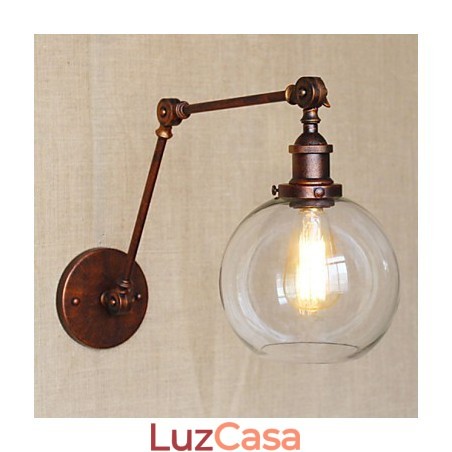 Arandelas de parede Luzes de balanço Luzes de parede de leitura Cristal Mini Estilo Rústico Lodge Metal Arandelas de parede Luzes de balanço Luzes de parede de leitura Cristal Mini Estilo Rústico Lodge Metal