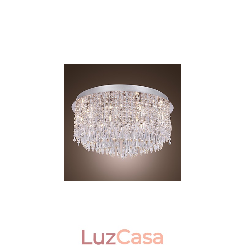 Moderno Contemporâneo Cristal Cromado Montagem Embutida
